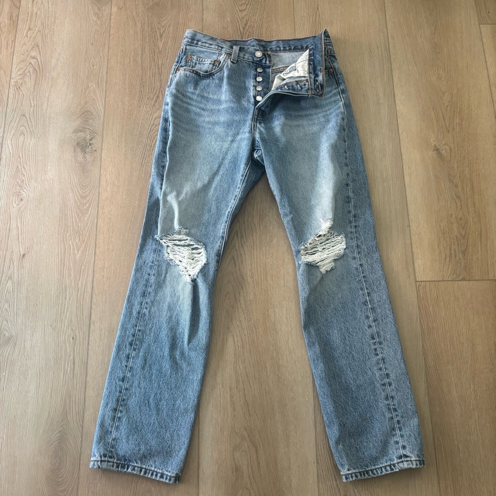 Levi's Light Blue Straight Leg Jeans